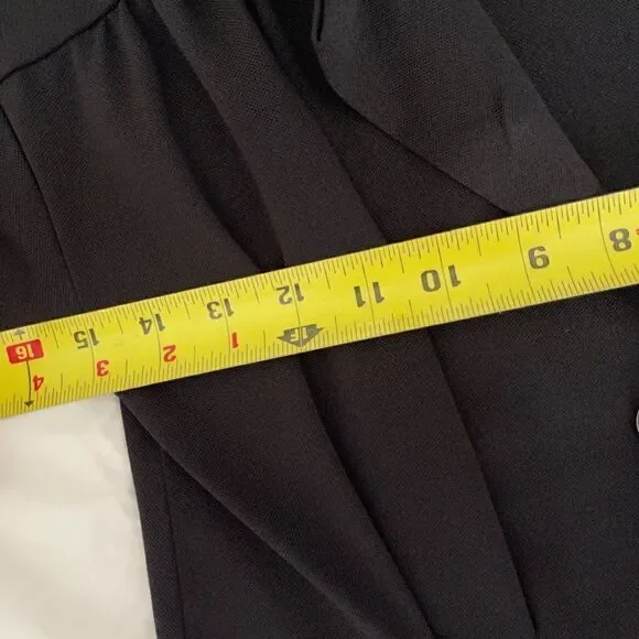 zara black front button up trafaluc dress long sleeves - Picture 8 of 10